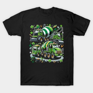 St Patricks Day Construction Trucks Funny Boys Kids Toddler T-Shirt